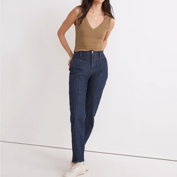 Madewell Denim - Madewell Perfect Vintage Straight Jean in Greenhaven Wash: Seamed Version